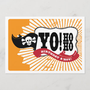Über den Hill Birthday Pirate Party Einladungen