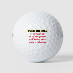 Über den Hügel Geburtstag Golfball