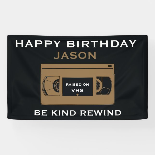 Über den Hügel Nostalgischer Geburtstag Banner (Horizontal)