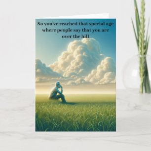 Über den Hügel oder unter? Feiertagskarte