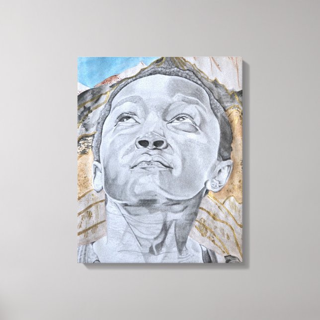 Über den Hügeln, Art Print Leinwanddruck (Vorderseite)