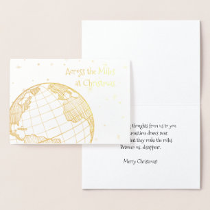 Über den Meilen am Weihnachten Folienkarte