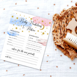 Über den Mond Baby Advice and Predictions Card