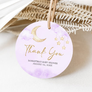 Über den Mond Baby Shower Geschenkanhänger