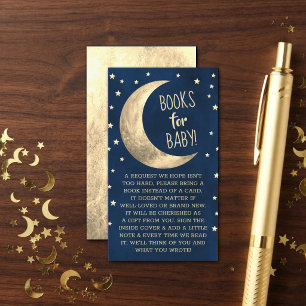 Über den Mond Babyparty-Bücher fürs Baby Begleitkarte