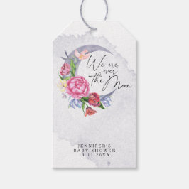 Über den Mond Blume Babydusche Geschenkanhänger