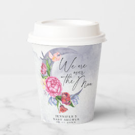 Über den Mond Blume Babydusche Pappbecher