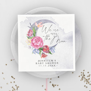 Über den Mond Blume Babydusche Serviette