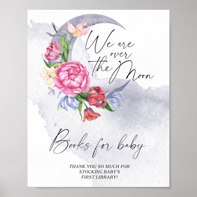 Über den Mond Blume Bücher für Kinder Poster (Vorne)