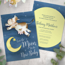 Über den Mond Kuh springen Babydusche