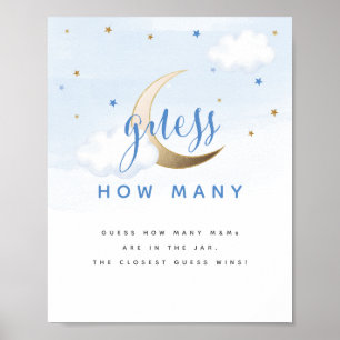 Über den Mond Schätze, wie viele Süßigkeiten Schil Poster