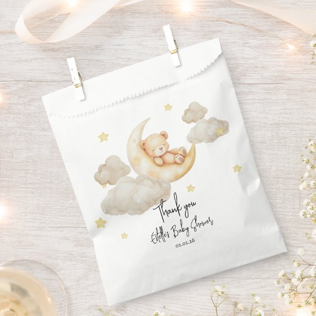 Über den Mond Teddybär-Baby-Party  Geschenktütchen (Von Creator hochgeladen)