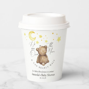 Über Den Mond Teddybär-Baby-Party Pappbecher