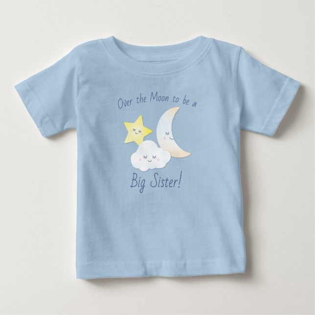Über den Mond und die Sterne Baby T-shirt (Vorderseite)