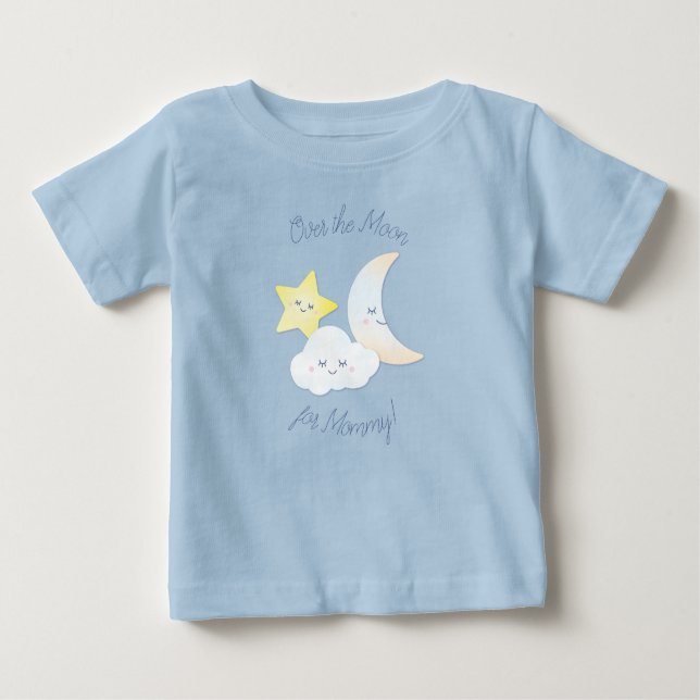 Über den Mond und die Sterne Baby T-shirt (Vorderseite)