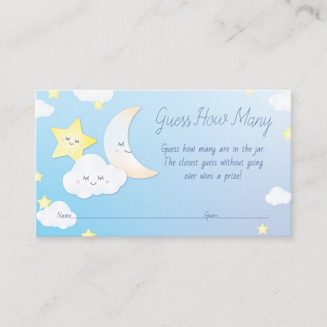 Über den Mond und die Sterne Begleitkarte (Vorderseite)