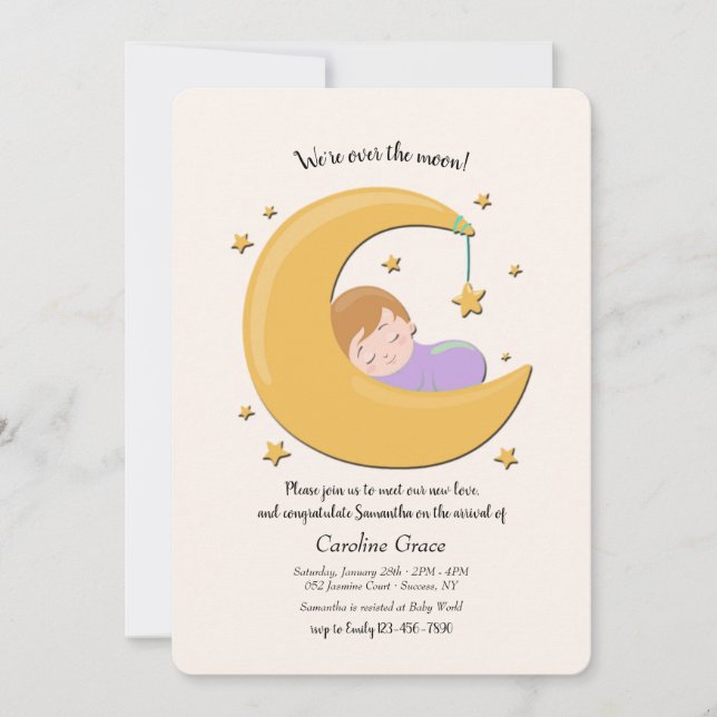 Über den Mond und Einladung (Vorderseite)