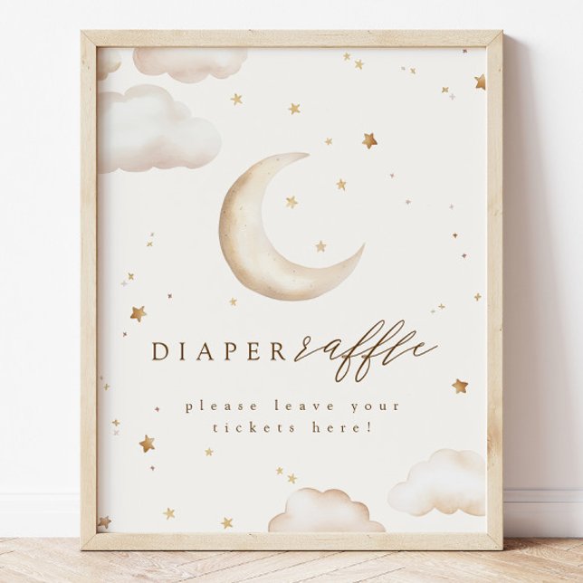 Über den Mond Windel-Raffle-Schild Poster (Von Creator hochgeladen)