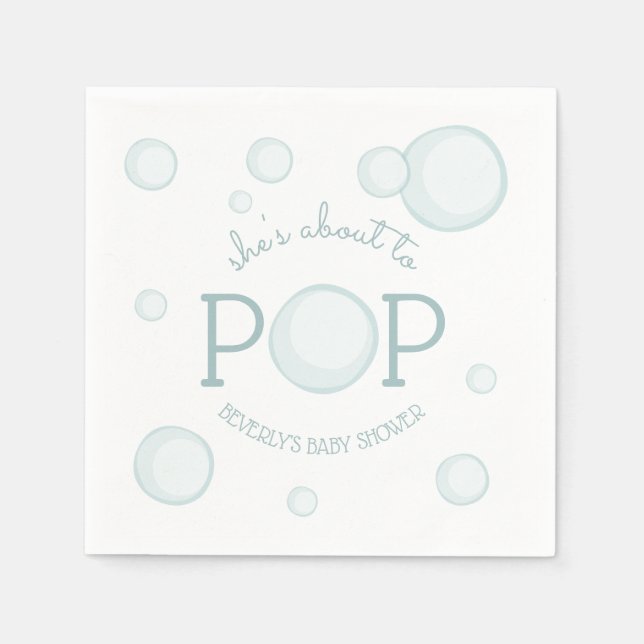 Über den Pop Bubbles Baby Dusche Serviette (Vorderseite)