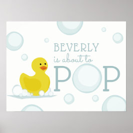 Über den Pop Rubber Duck Bubble Baby Shoster Poster