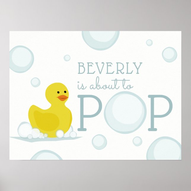 Über den Pop Rubber Duck Bubble Baby Shoster Poster (Vorne)