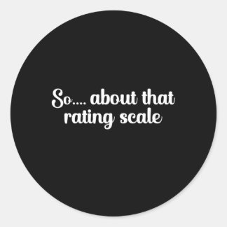 Über den Psychologen der Rating Scale School Runder Aufkleber