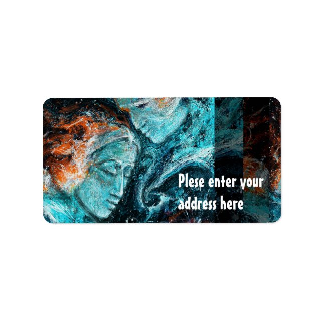 Über den Raum hinweg Adressaufkleber (Vorne)