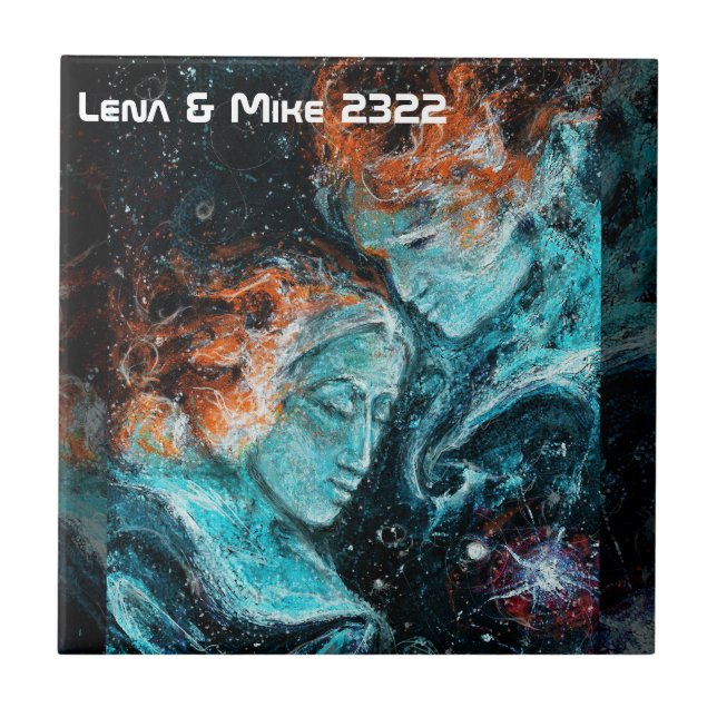 Über den Raum hinweg Fliese (Vorderseite)