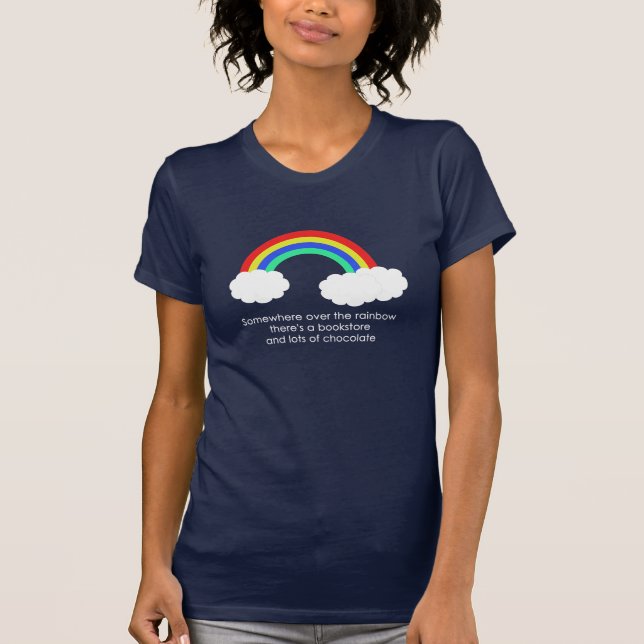 Über den Regenbogen-Frauen (dunkel) T-Shirt (Vorderseite)