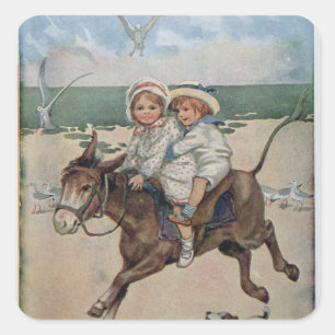 Über den Sanden Quadratischer Aufkleber
