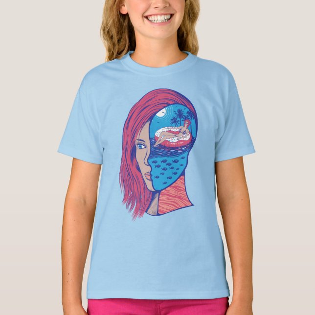 Über den Sommer nachdenken T-Shirt (Vorderseite)