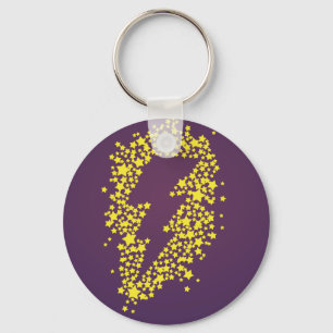 Über den Sternen (Blitz) hinaus (gefärbt) Schlüsselanhänger