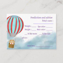 Über den Wolken kommst du zu mir Baby Shower Hinweiskarte