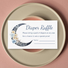 über der blauen Windel-Tombola-Babydusche Begleitkarte