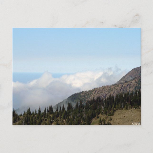 Über der Clouds-Postkarte Postkarte (Vorderseite)