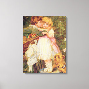 Über der Garten-Wand Leinwanddruck