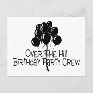 Über der Hill Birthday Party Crew Postkarte