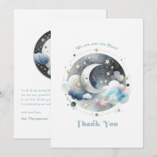 Über der Himmelsdusche des Mondes Dankeskarte