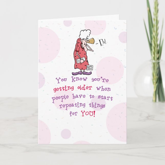 Über der Hügel-Geburtstags-Karte Karte (Vorderseite)