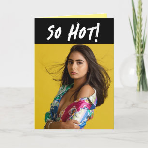 ÜBER DER HÜTTE WARME MÄDCHEN FUNNY BIRTHDAY CARD FEIERTAGSKARTE