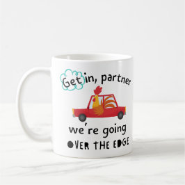 Über der Kante Kaffeetasse