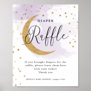 Über der Lila Blauen Windel-Regaldusche Poster