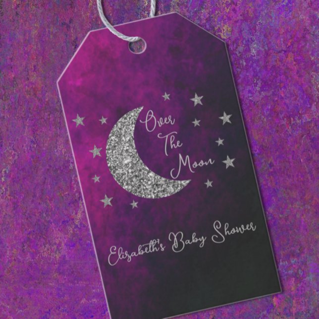 Über der Mond Babydusche Geschenkanhänger (Von Creator hochgeladen)