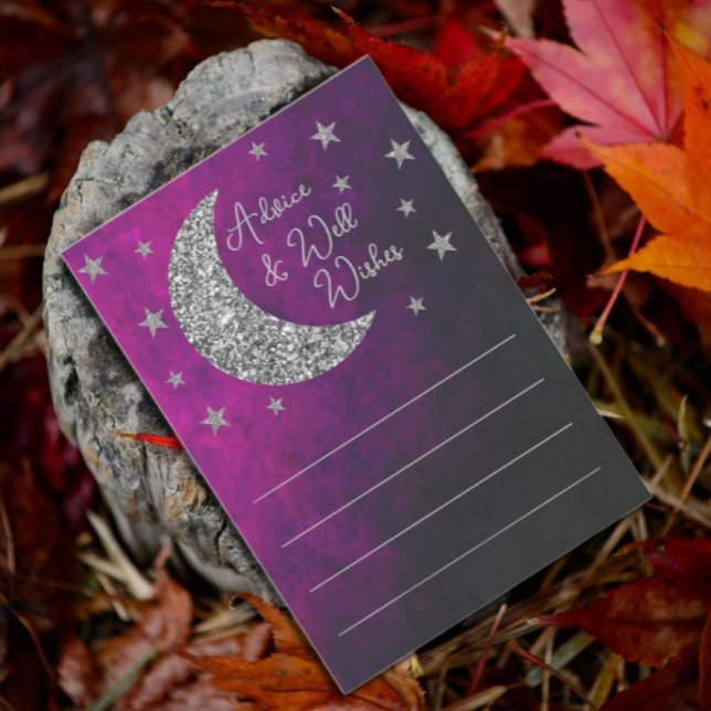 Über der Mond Babydusche Hinweiskarte (Von Creator hochgeladen)