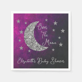 Über der Mond Babydusche Serviette