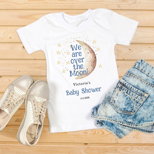 Über der Mond Babydusche T-Shirt (Von Creator hochgeladen)