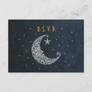 Über der Mond-Hochzeit UAWG-Karte II RSVP Karte