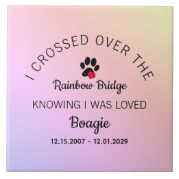 Über der Regenbogenbrücke Benutzerdefiniertes Haus Fliese