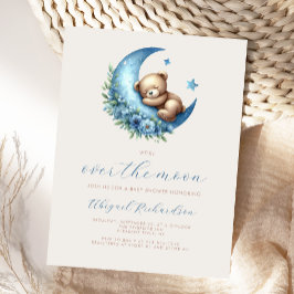 Über der Teddy Bären Blue Boy Baby Dusche Postkarte