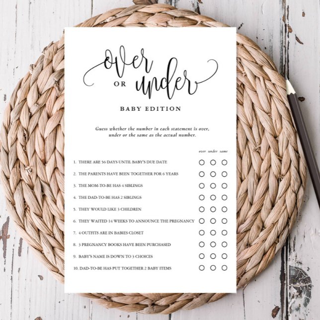 Über die Babydusche mit Papierspielkarte Flyer (Von Creator hochgeladen)